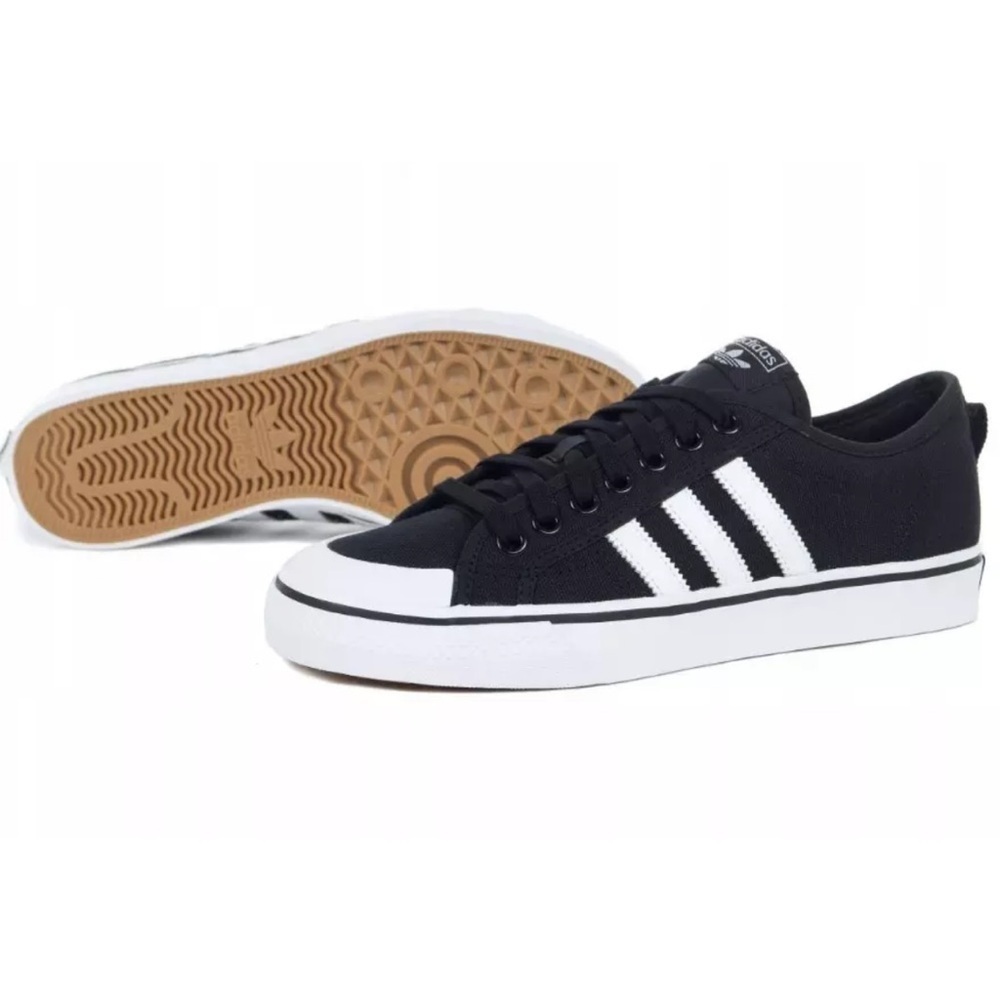 Adidas Black and White Sneakers - like new w/ no box.